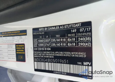 2018 Mercedes-Benz Glc 300 z USA, uszkodzony, nr VIN WDC0G4JB0JV019651